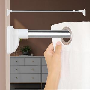 KJP큰발압축봉 280 커튼걸이 커텐봉 못없이설치 고리 무타공 고정홀더