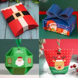 크리스마스 포장 상자 박스 쿠키 케이크 구디백 선물 디저트 미니 케익 간식 답례품 트리