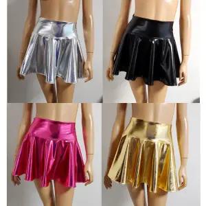스커트 696/야스타 레자 하이웨이스트 플레어 섹시 미니스커트 홀복 공연복 무대의상