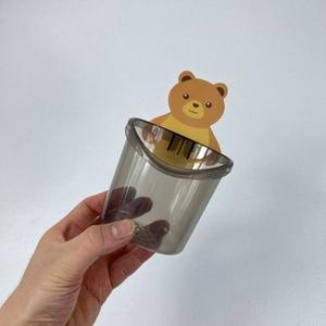 접착식 곰돌이 다용도 욕실 칫솔 치약 꽂이