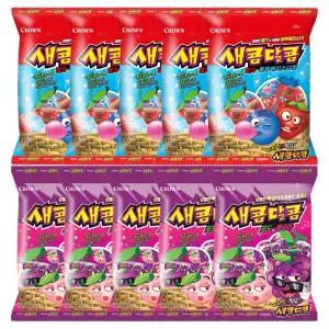 [일상점빵] 새콤달콤 딸기레몬+포도복숭아 200g X 10봉(혼합) 대용량 간식