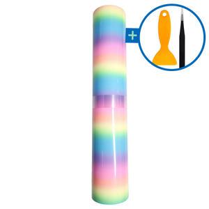 캔디컬러 레인보우 스트라이프 미니롤시트지 폭 30CMx1.5M 고퀄리티시트지 토퍼제작