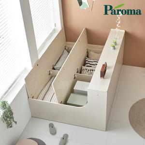 라인 메이엔 옷장 수납장 파티션 겸용 멀티 침대 20T라텍스매트 SS LIN0081