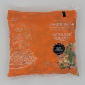 [얌얌마켓] 냉동 혼합야채4종(외식용) 샐러드 볶음밥 토핑용 1kg (아이스박스 포함)