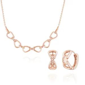 14K 세트 금 귀걸이 목걸이 그레이스 리본