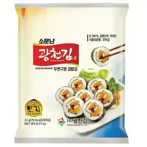 광천김 소문난 두번구운 김밥김 전장김 22g x 10봉