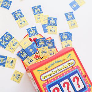 행운의 럭키드로우 추첨 응모권 행운권 생일 돌잔치 이벤트 소품 [Lucky Draw Number Card Set Event Item]