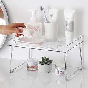 투명 사각 접이식 플라스틱 선반 양념 욕실 정리대