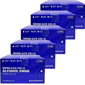 SD 스탠다드 일회용 알콜스왑 100매입 x 5개 / 소독솜