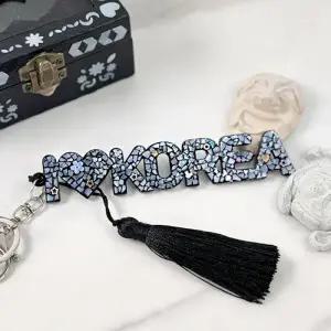 [오피스스쿨] 토단(TD) 나전칠기 자개 키링 1인세트 2종 택1 DIY 자개키링 전통소품