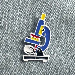 CQZ054 과학 생물 현미경 뱃지 배지 브로치