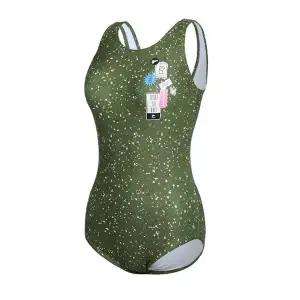 [레노마수영복](하남점)폴리백 브라캡 증정 여성 와펜 U백 원피스수영복 그린 RN-LF2E804-GN