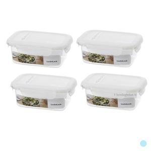 락앤락 반찬 보관 통 밀폐 용기 직사각 460ml 4개