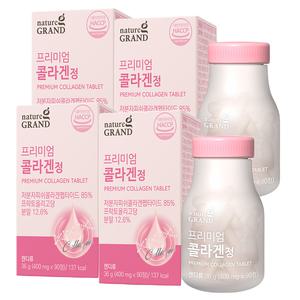 네이처그랜드 프리미엄 콜라겐정 400mg x 90정 4박스 12개월분 저분자 피쉬 콜라겐 펩타이드 85%