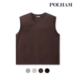 [폴햄][폴햄] 남성 세미오버핏 버드아이 니트 베스트_PHD4ES1010