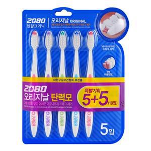 2080 오리지날 탄력모 칫솔 5개입 2개