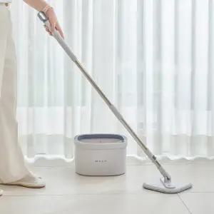 OLLY 올리 한번에 물걸레 밀대 회전탈수 청소기 스핀 통돌이 극세사 자동탈수 노터치 청소 가정용 OLSM25