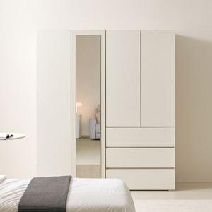 보루네오 오브제 LPM 키큰장 푸시 1600 거울 옷장세트