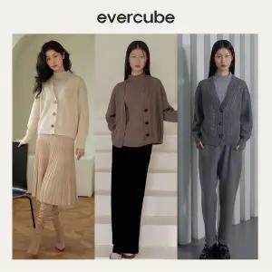 [런칭가399000원] 에바큐브 24FW 캐시미어 케이블 가디건