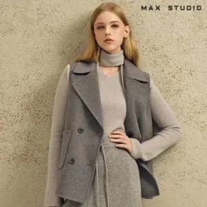 막스스튜디오 핸드메이드 울블렌딩 카라 베스트1종