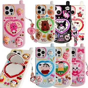 아이폰16 프로 맥스 레진 캐릭터 미러 안테나 케이스