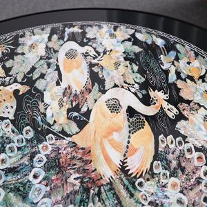 [갤러리데코]고전미가 흐르는 전통 대형 원형 자개상 디자인 900R 집들이상 효도선물 6인상