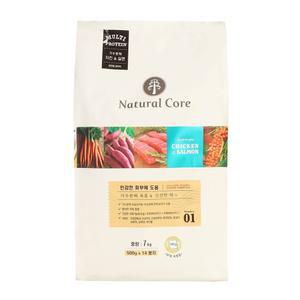 네츄럴 코어 치킨 연어 반려견 가수분해 사료 7kg  2개