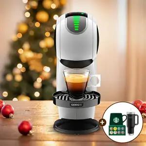 [돌체구스토][써모스텀블러] 돌체구스토 커피머신 지니오S 터치 화이트 (굿즈 : 디스커버리팩 + 써모스 맥