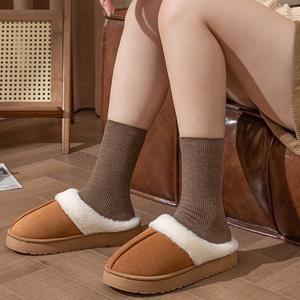 230부터 285까지 풍성 퍼 겨울 스웨이드 실내화 2컬러