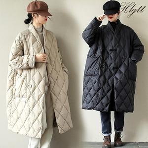 [헬리꽁땡] 퀼팅 누빔 터틀패딩 롱코트