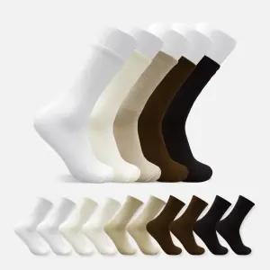 에버라스트 컬러 여자 중목 장목 양말 10켤레 무지 흰색 검정 세트