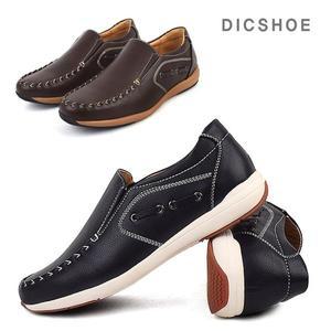 [딕슈] 남성 소가죽 스티치 캐주얼 슬립온 로퍼 3.5cm LFMZ584