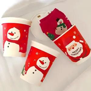 크리스마스국산양말 1켤레 컵 선물 포장세트 산타 여성패션양말
