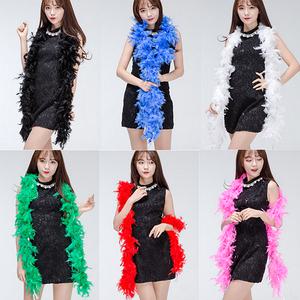 행사용 파티 깃털 목도리 스카프 장기자랑 무대의상 행사 단체