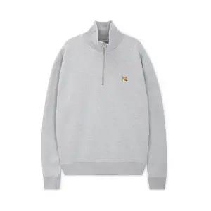 [메종키츠네]  남성 폭스 헤드 라이트 그레이 멜란지 반집업 맨투맨 MM00314KM0001 LGM