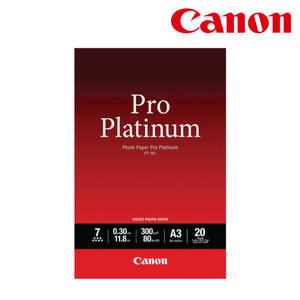 캐논 PT-101 A3 20매 포토용지 전문가용 인화지 PRO PLATINUM 광택지