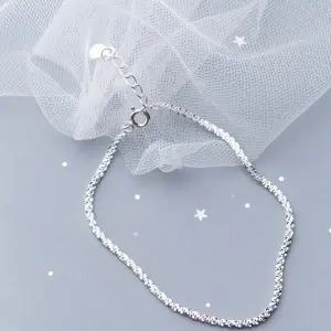 [파르펠레]스파클링 체인 전체 실버 라라 팔찌 (로즈골드,실버 택1)