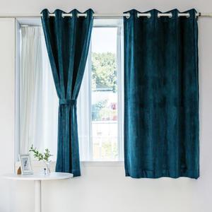 까르데코 벨벳암막 겨울 방한방풍 창문커튼 2장+커튼봉10자