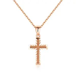 18K 버블라인 컷팅 십자가 펜던트 NPP40621