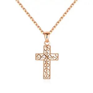 14K 리프컷팅 십자가 펜던트 S NPP40620