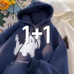 [노프라브럼]1+1 남녀공용 겨울 오버핏 땀띠주의 기모 후드티셔츠 6컬러