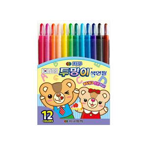 지구 투명이 색연필 12색 세트