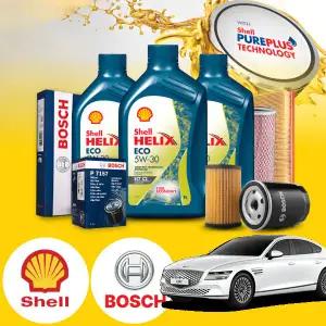 제네시스G80 RG3 2.5T(20~) 가솔린 쉘 힐릭스 ECO ECT 5W-30 엔진오일필터세트 7리터
