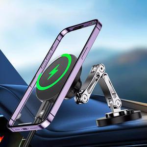 맥세이프 차량용 무선 충전 거치대 15W 고속 충전 720도 네오디뮴 자석 거치대 HC-M11