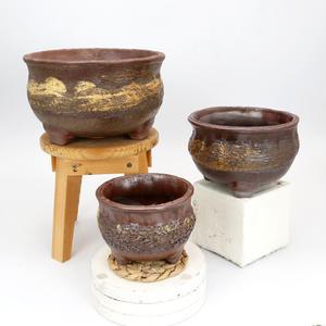 다육이 식물 플랜테리어 고급 토기 분갈이분 인테리어 원형 화분 맹꽁이 대 중 소