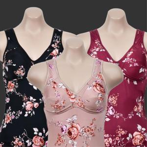 보온용 플라워 패턴 기모 포근한 브라메리야스 난닝구 편한 나시 40대여성 엄마 여자