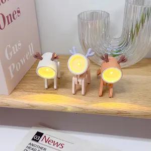 랩앤툴스 캠핑 침실 수면등 선물 책상 탁상 스탠드 무선 미니 조명 사슴 무드등