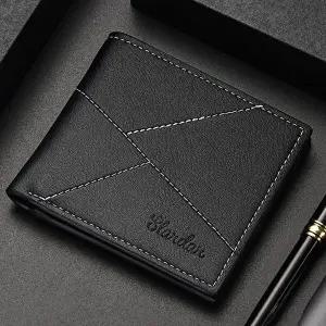 심플 디자인 지갑 빈티지 재봉선 포인트 남성 반지갑-WCDC9CB