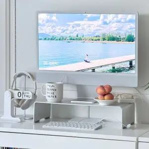 [일렉싱크]알루미늄 높은 아이맥 모니터 받침대 스탠드 선반 470mm 실버