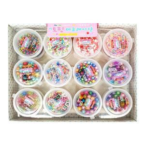토핑 데코레이션(24개) 비즈 파츠 데코 덴 슬라임 레진아트 꾸미기재료 단체선물 판촉물